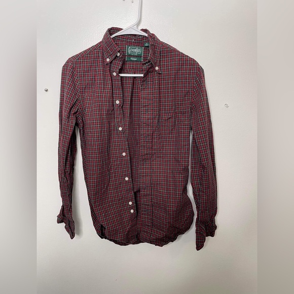 Mens Gitman Bro Vintage Shirt Flannel Red button down, size extra small - Picture 2 of 11